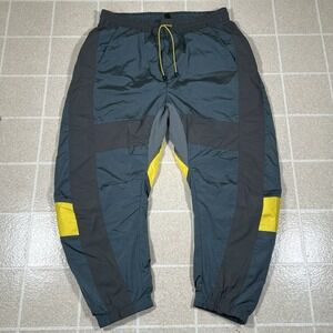 Adidas Street Shape Urban Logo Mens XL Nylon Woven Grey Blue Track Pants GM6509